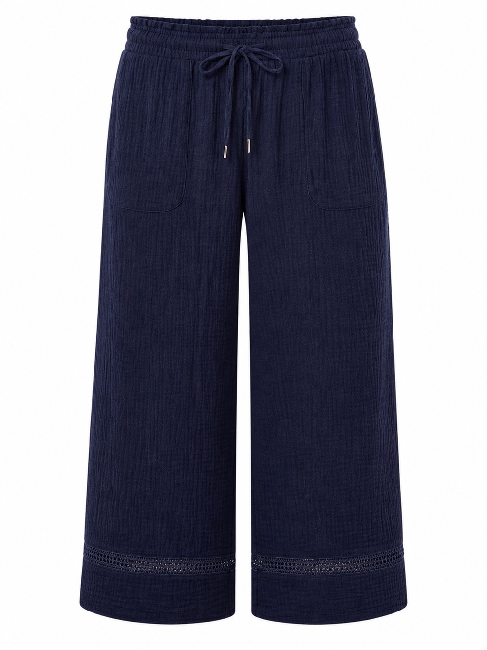Tribal Sport Pull-On Capri Wide Leg Jet Blue NWT Small